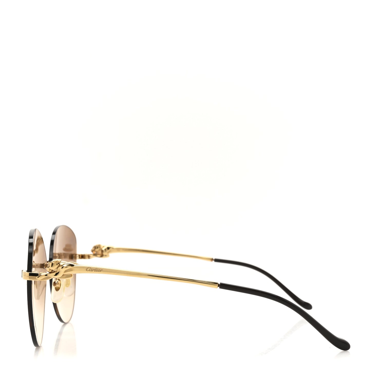 Panthere De Cartier Rimless Sunglasses CT0269S Brown