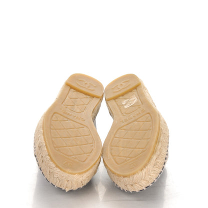 Chanel Lambskin CC Espadrilles 37 Dark Navy 5 of 7