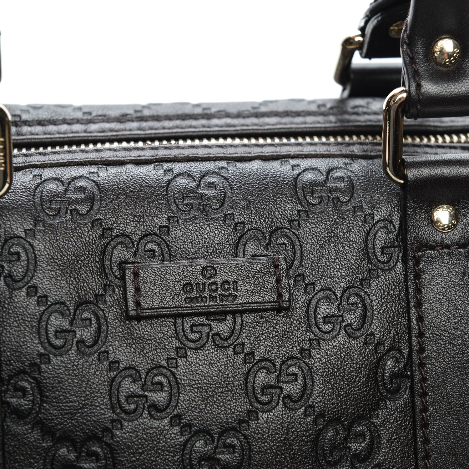 Gucci Guccissima Medium Joy Boston Dark Brown 6 of 9