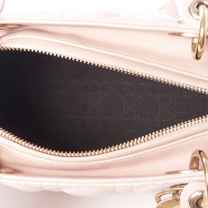 Christian Dior Lambskin Cannage Medium Lady Dior Light Pink 4 of 8