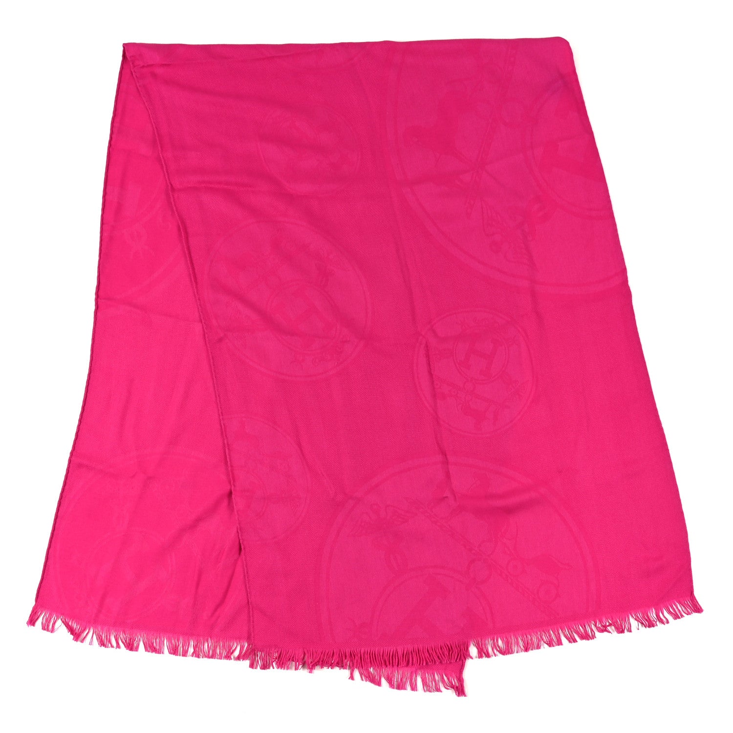 Hermes Cashmere Silk New Libris Stole Rose Indien 2 of 3