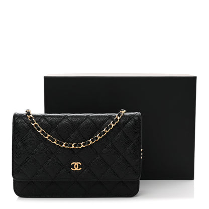 Chanel Caviar Quilted Wallet On Chain WOC Black 12 of 12