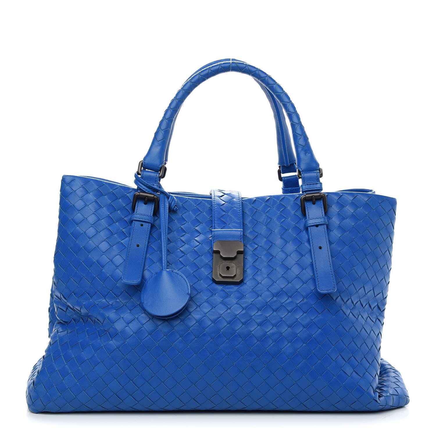 Bottega Veneta Light Calf Intrecciato Small Roma Signal Blue 1 of 11