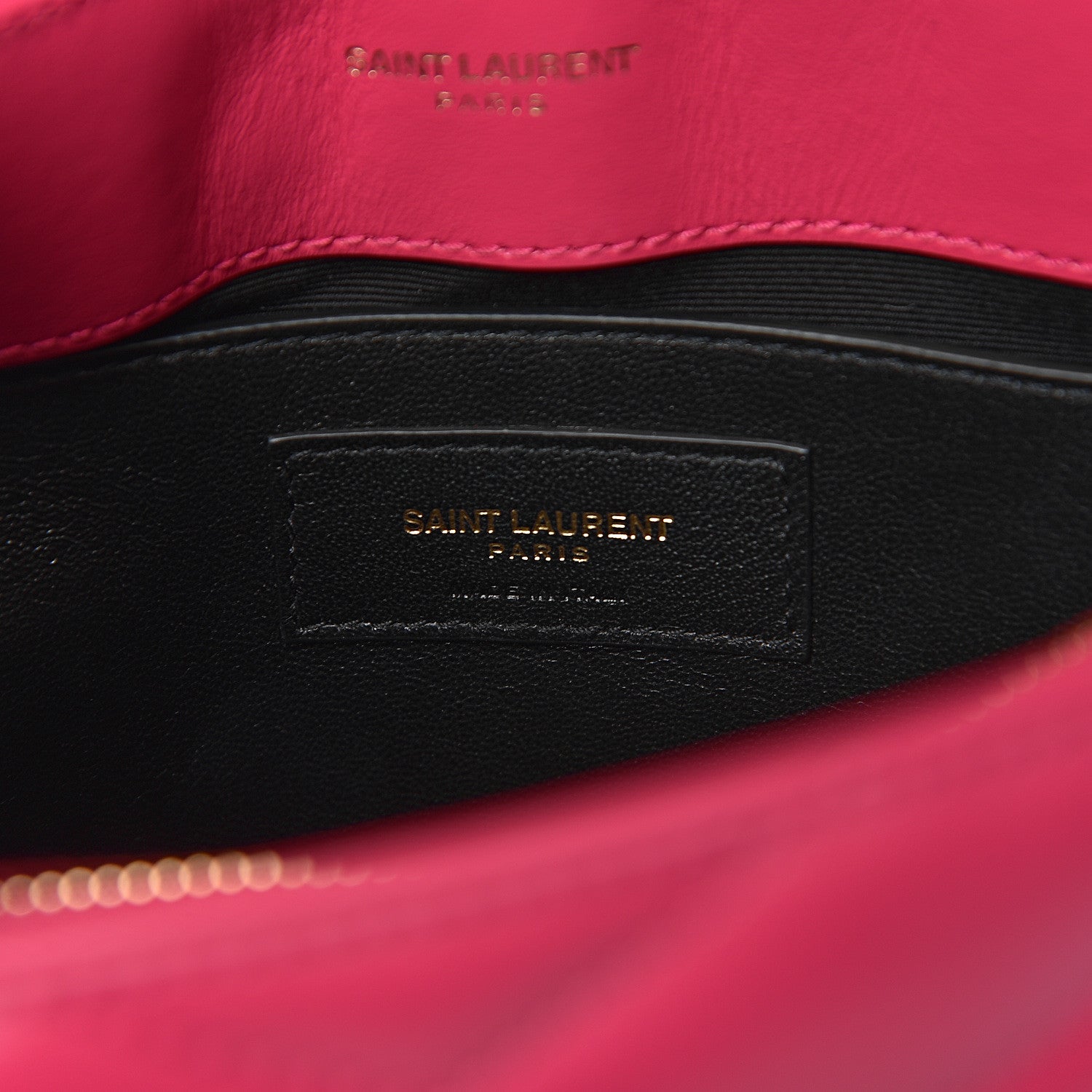 Saint Laurent Calfskin Y Quilted Monogram Small Loulou Chain Satchel Fresh Fuchsia 6 of 12