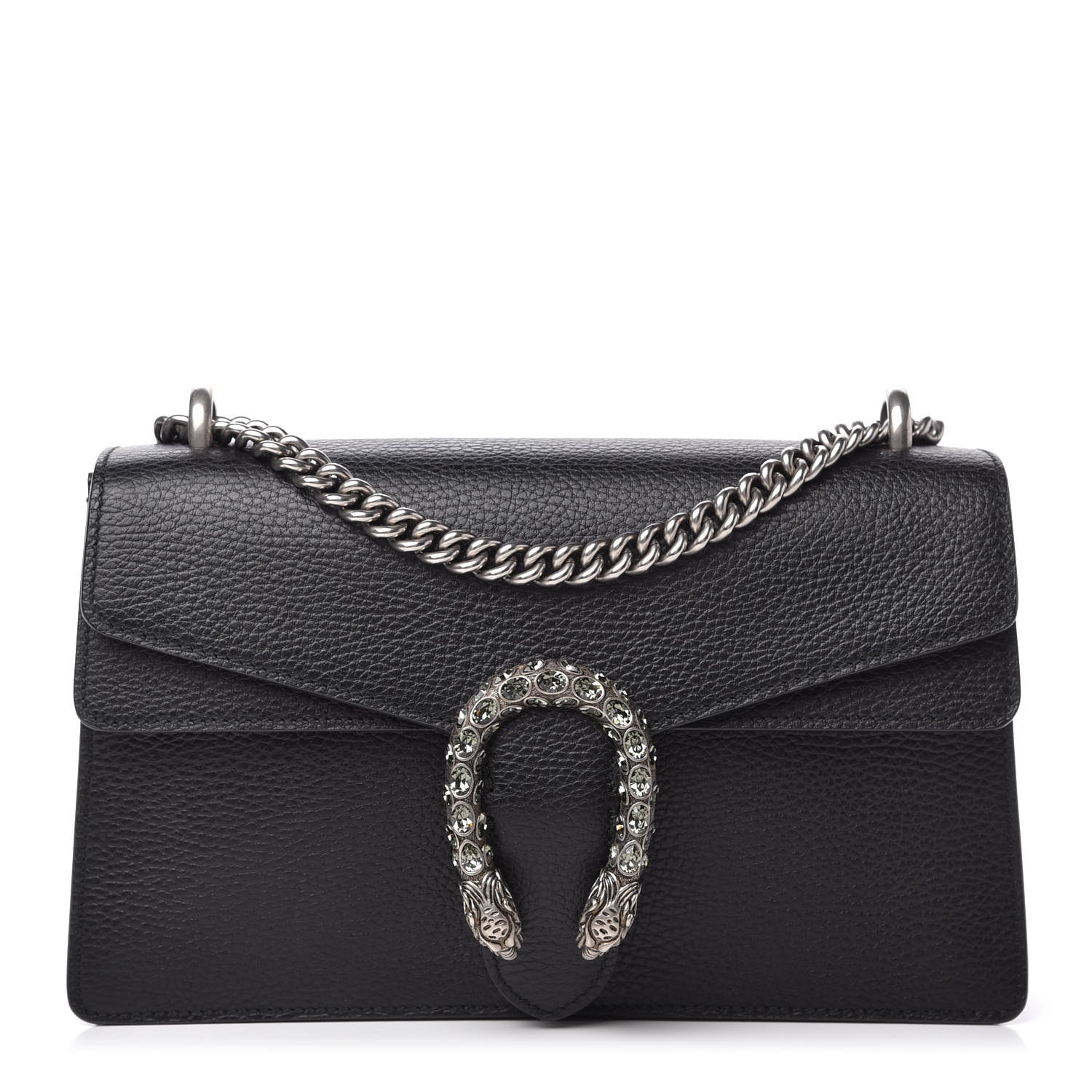 Gucci Pebbled Calfskin Small Dionysus Shoulder Bag Black 1 of 10