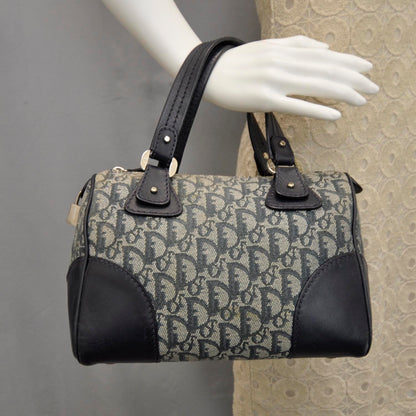 Christian Dior Monogram Boston Navy Blue 2 of 9