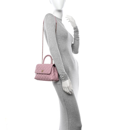 Chanel Caviar Quilted Mini Coco Handle Flap Light Pink 3 of 11