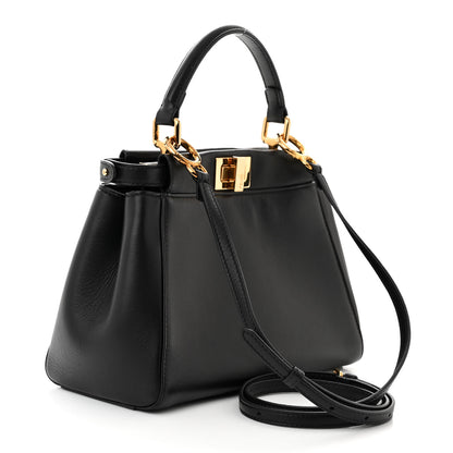 Fendi Nappa Mini Peekaboo Iconic Satchel Black 3 of 12
