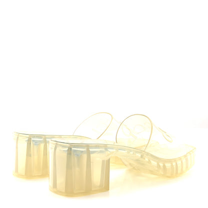 Gucci Rubber Gucci Logo Womens Platform 20/60mm Slide Sandals 35 Transparent 5 of 8