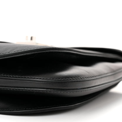 Prada Brushed Calfskin Nylon Small Margit Flap Bag Black 10 of 13
