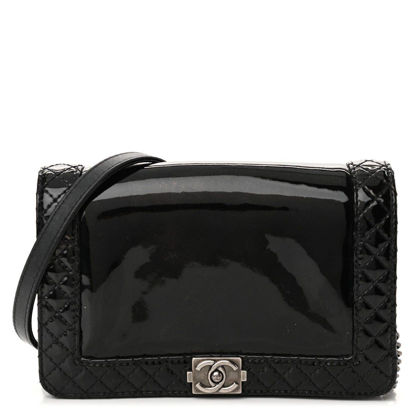 Patent New Medium Boy Reverso Flap Black