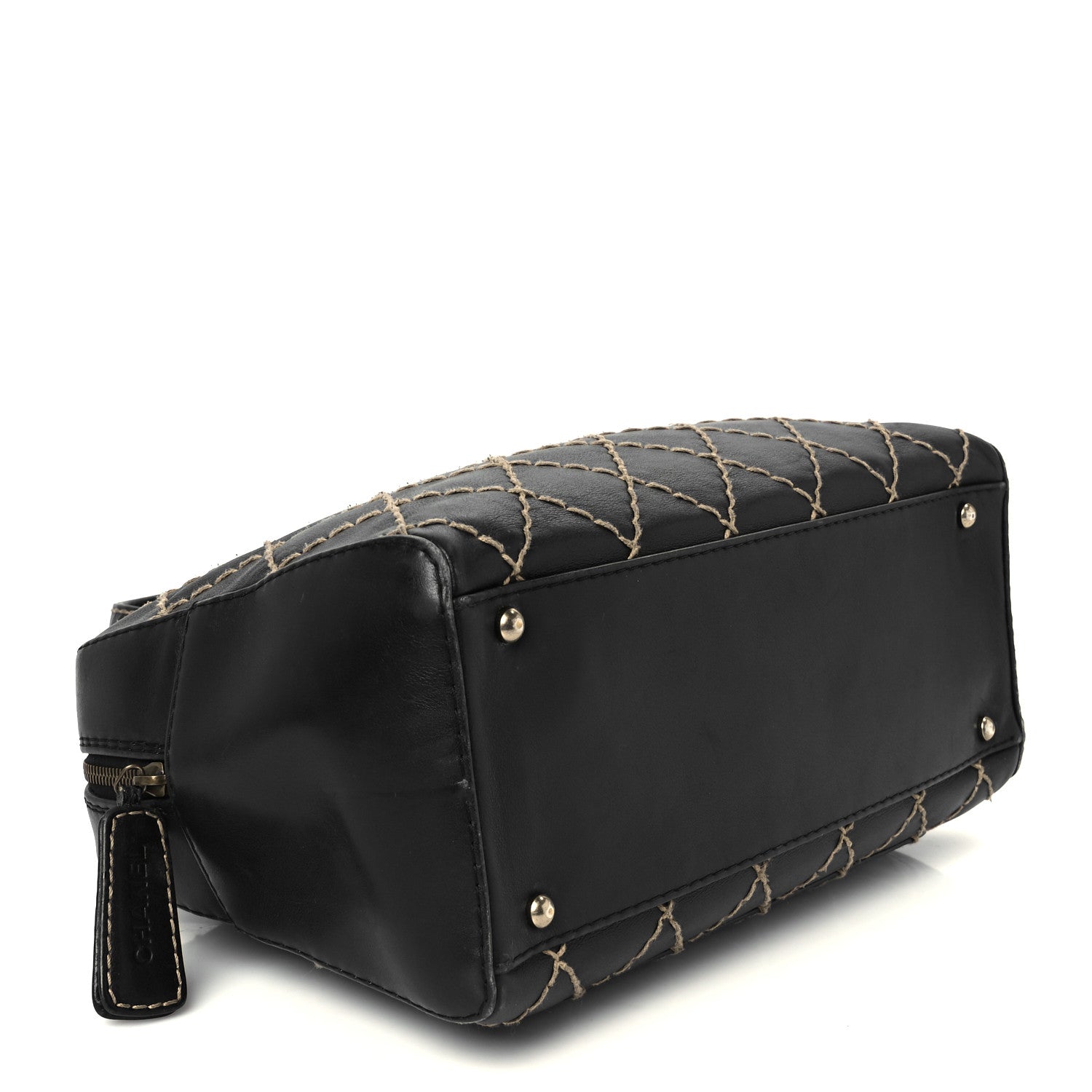 Chanel Calfskin Contrast Stitch Surpique Bowler Black 1769459