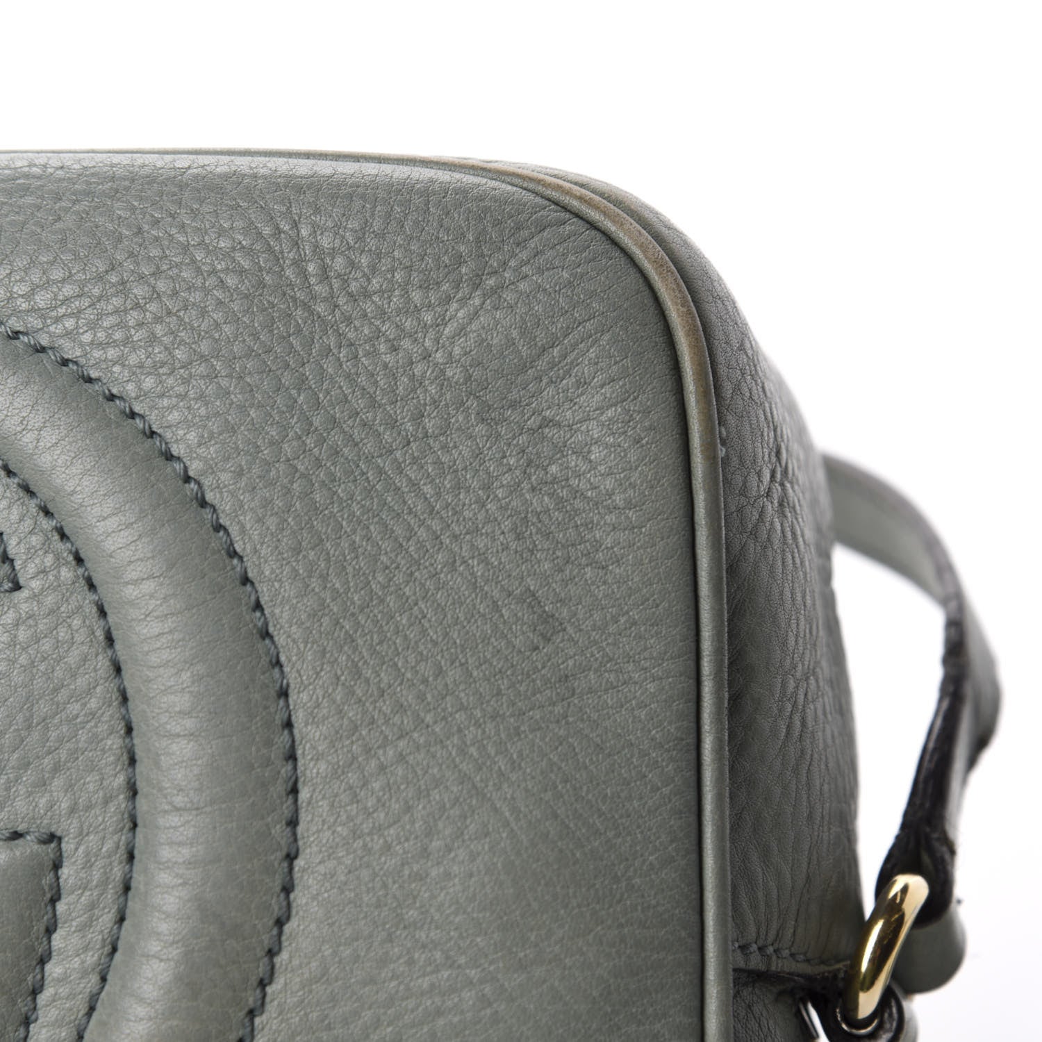 Gucci Pebbled Calfskin Small Soho Disco Bag Light Blue 10 of 19