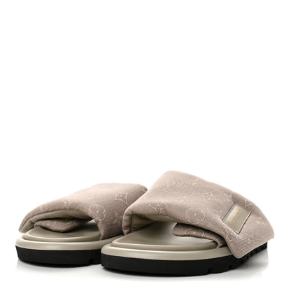 Louis Vuitton Monogram Denim LV  Womens Pool Pillow Comfort Mules 40 Grey 4 of 10