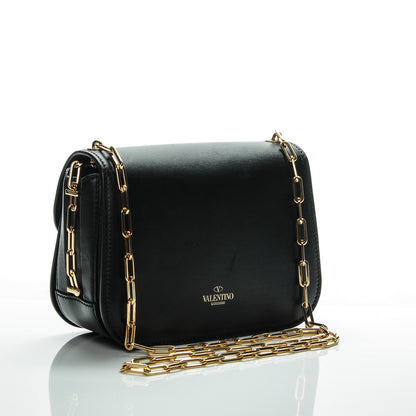 Valentino Garavani Vitello Chain Flap Bag Black 3 of 6