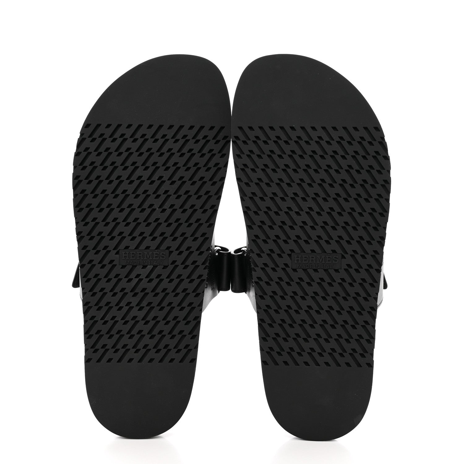 Hermes Calfskin Mens Chypre Sandals 42.5 Black 5 of 9
