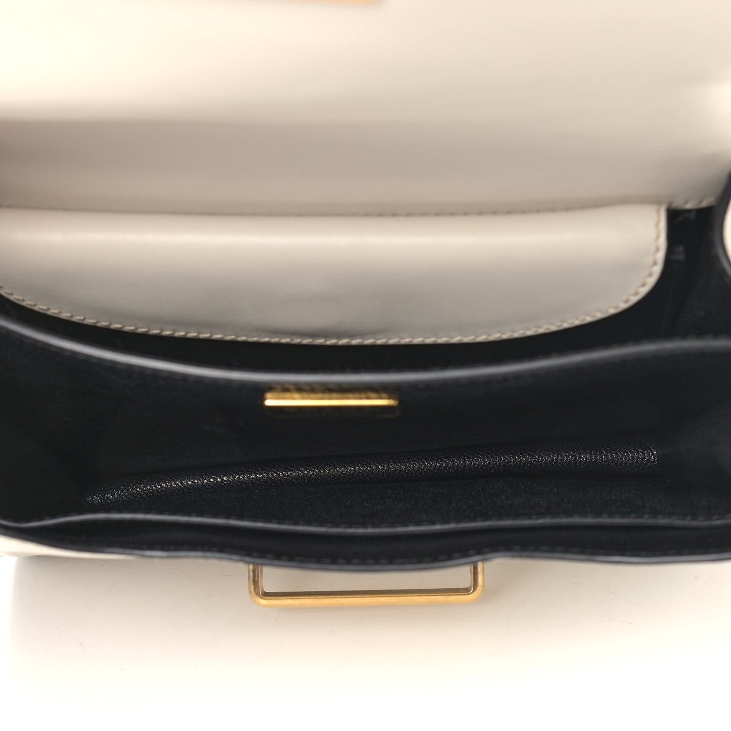 City Calf Saffiano Cahier Bag Talco Black