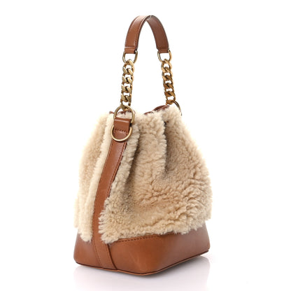 Saint Laurent Shearling Calfskin Small Emmanuelle Bucket Bag Natural Beige Brick 3 of 10