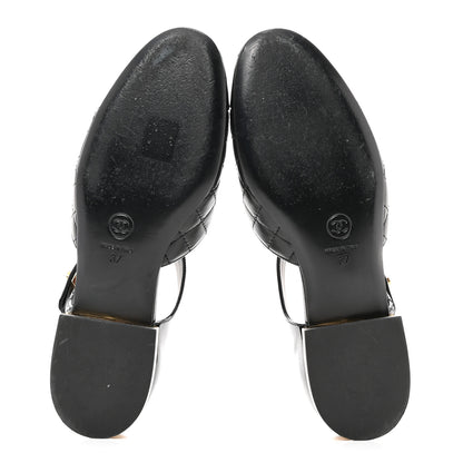 Chanel Patent Lambskin Quilted Cap Toe Ballerina Flats 37 Black 5 of 9