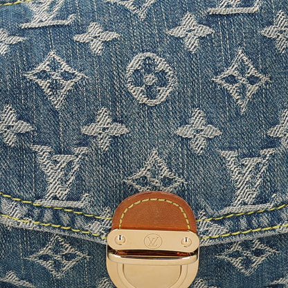 Louis Vuitton Monogram Denim Mini Pleaty Blue 7 of 9