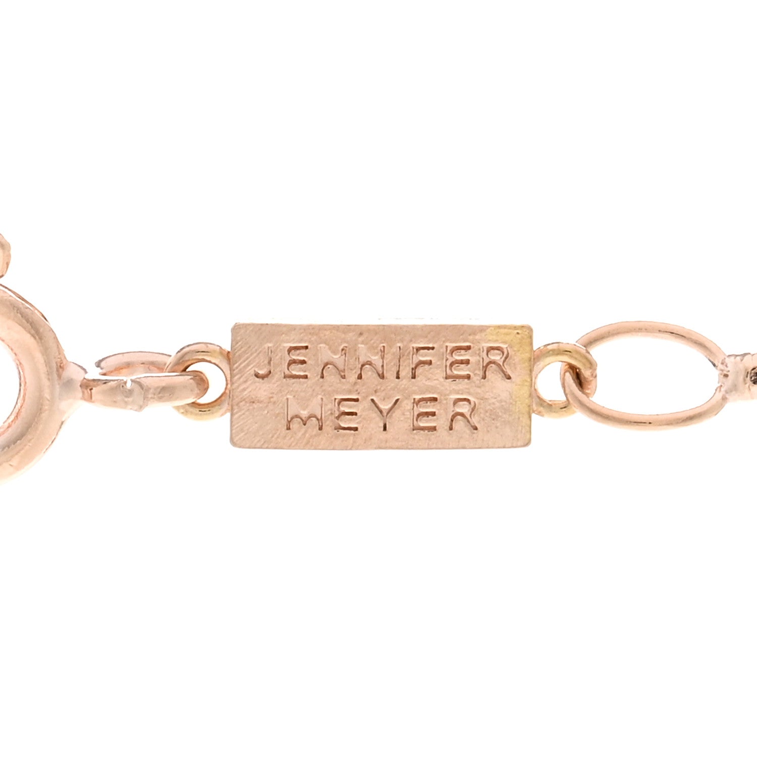 Jennifer Meyer 18K Rose Gold Diamond Good Luck Pendant Necklace 4 of 5