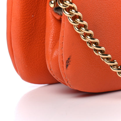 Dolce & Gabbana Vitello Frame Chain Wallet Orange 9 of 10