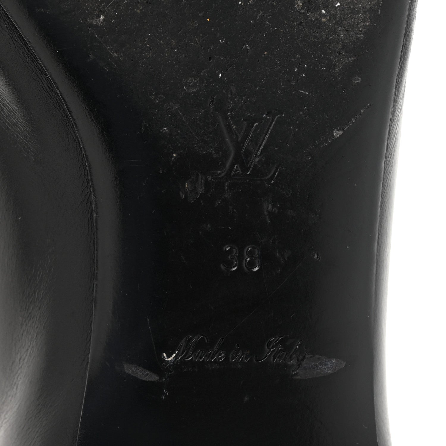 Louis Vuitton Calfskin Upper Case Flat Loafer 38 Black 7 of 9