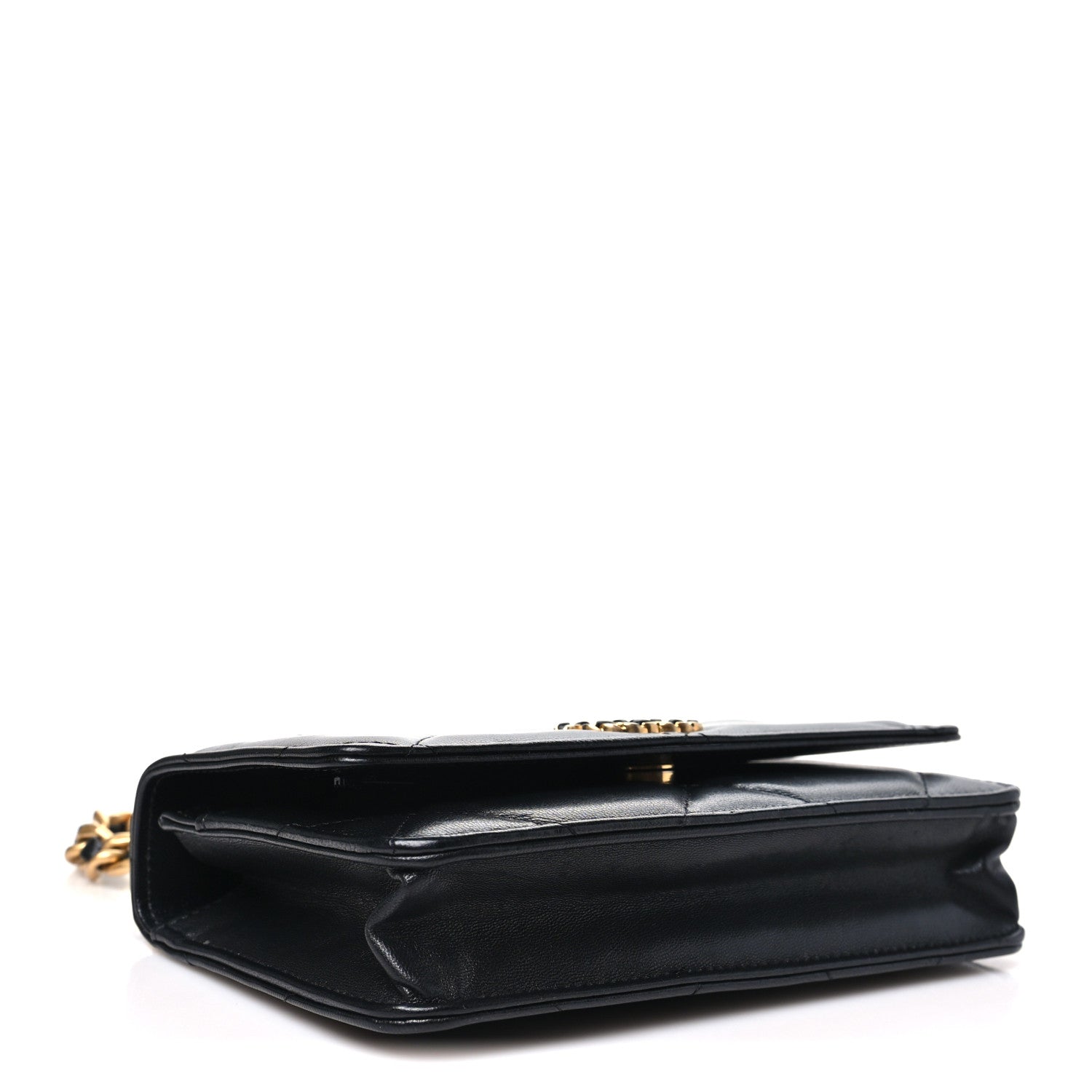 Chanel Lambskin Quilted Chanel 19 Wallet On Chain WOC Black 4 of 11