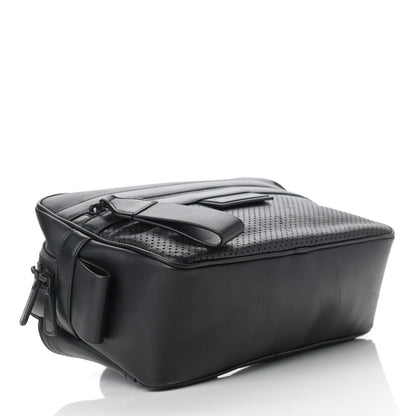 Bottega Veneta Perforated Calfskin Leggero Intrecciato Belt Bag Black 4 of 13