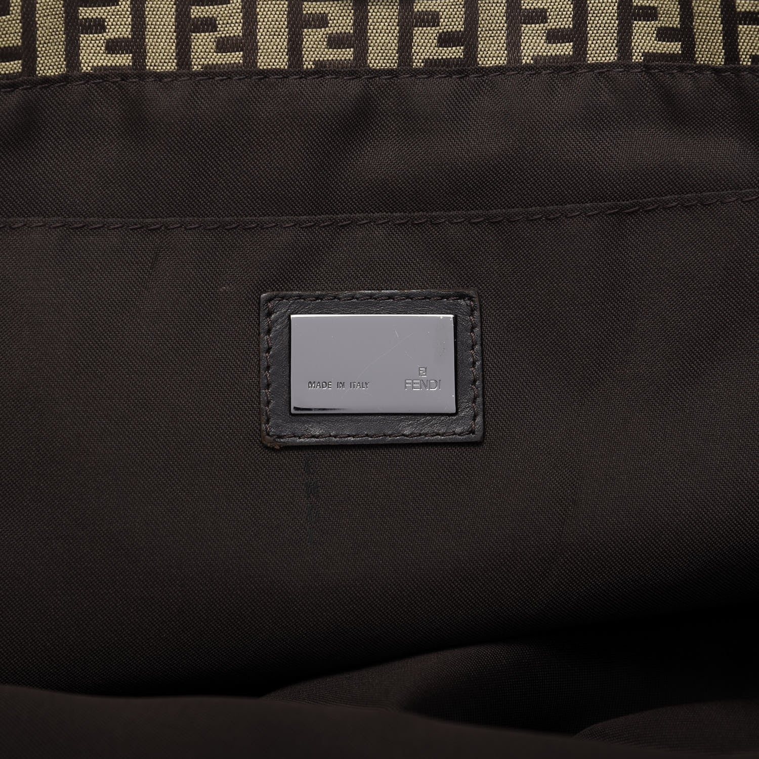 Fendi Zucchino Shopping Tote Brown 8 of 8