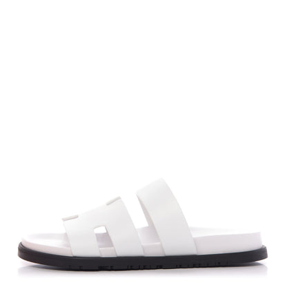 Hermes Calfskin Womens Ankara Sandals 40 White 1 of 10