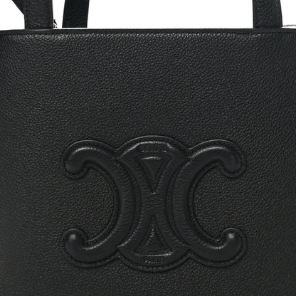 Celine Grained Calfskin Triomphe Mini Cabas Anais Black 7 of 9
