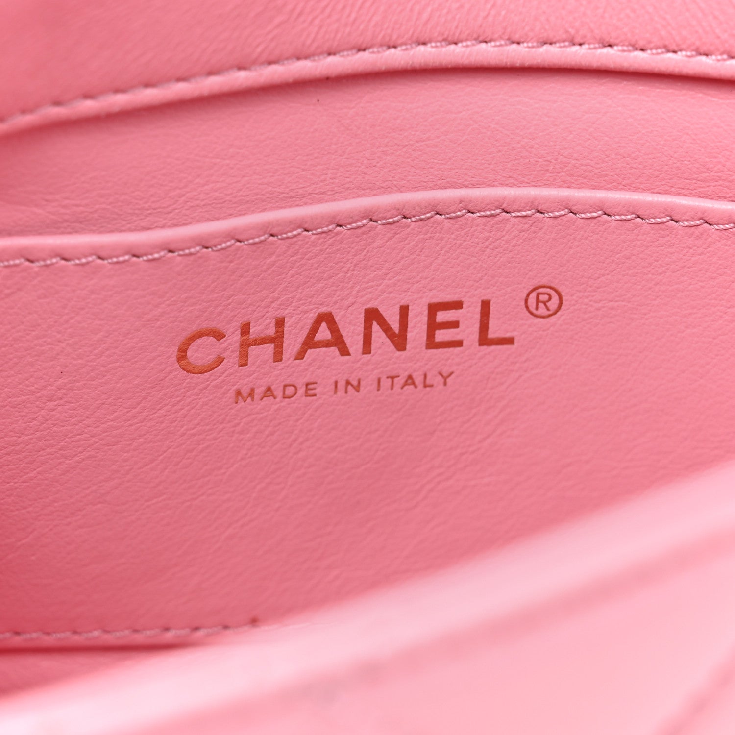 Chanel Lambskin Wenge Quilted Mini Fashion Wood Square Flap Pink 10 of 29
