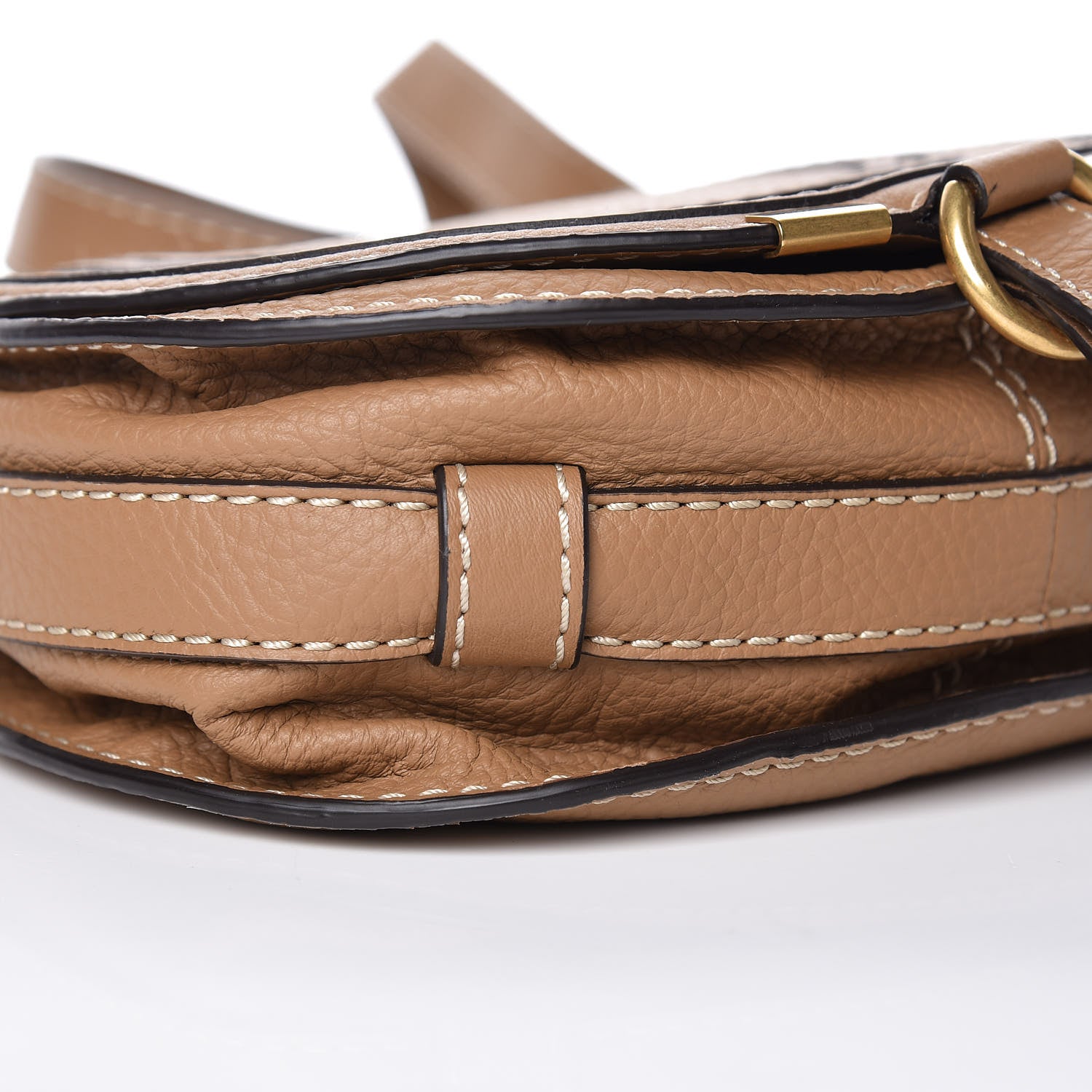 Chloe Calfskin Mini Marcie Round Crossbody Bag Nut 5 of 10