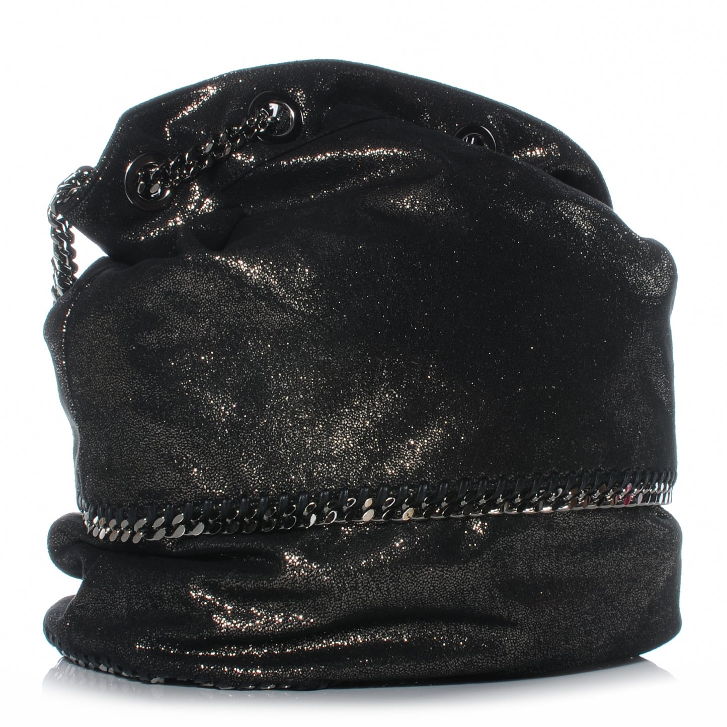 Faux Leather Large Falabella Bucket Bag Ruthenium