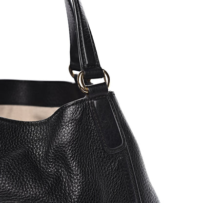 Gucci Pebbled Calfskin Medium Soho Shoulder Bag Black 11 of 12