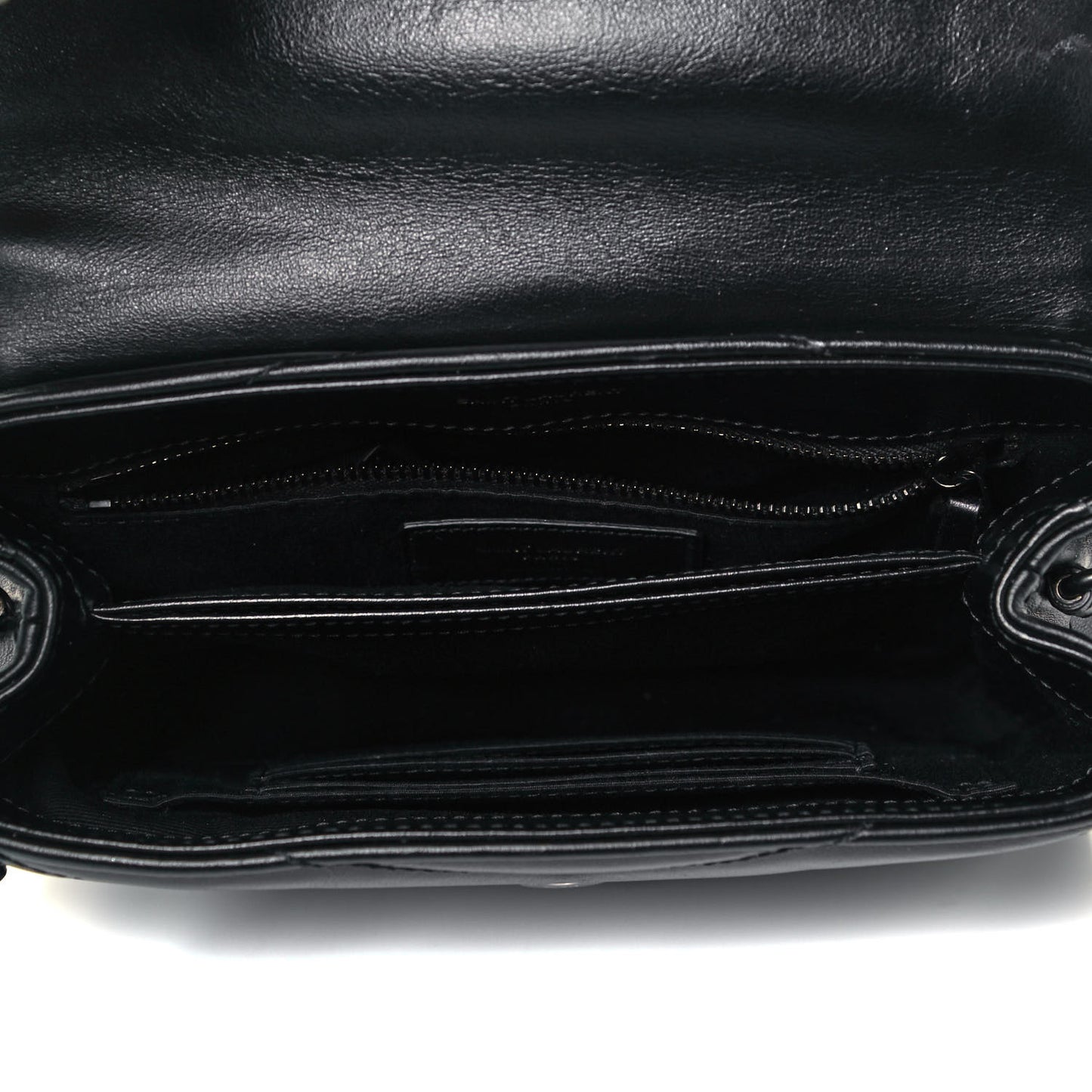 Calfskin Y Quilted Monogram Toy Loulou Crossbody Bag Black