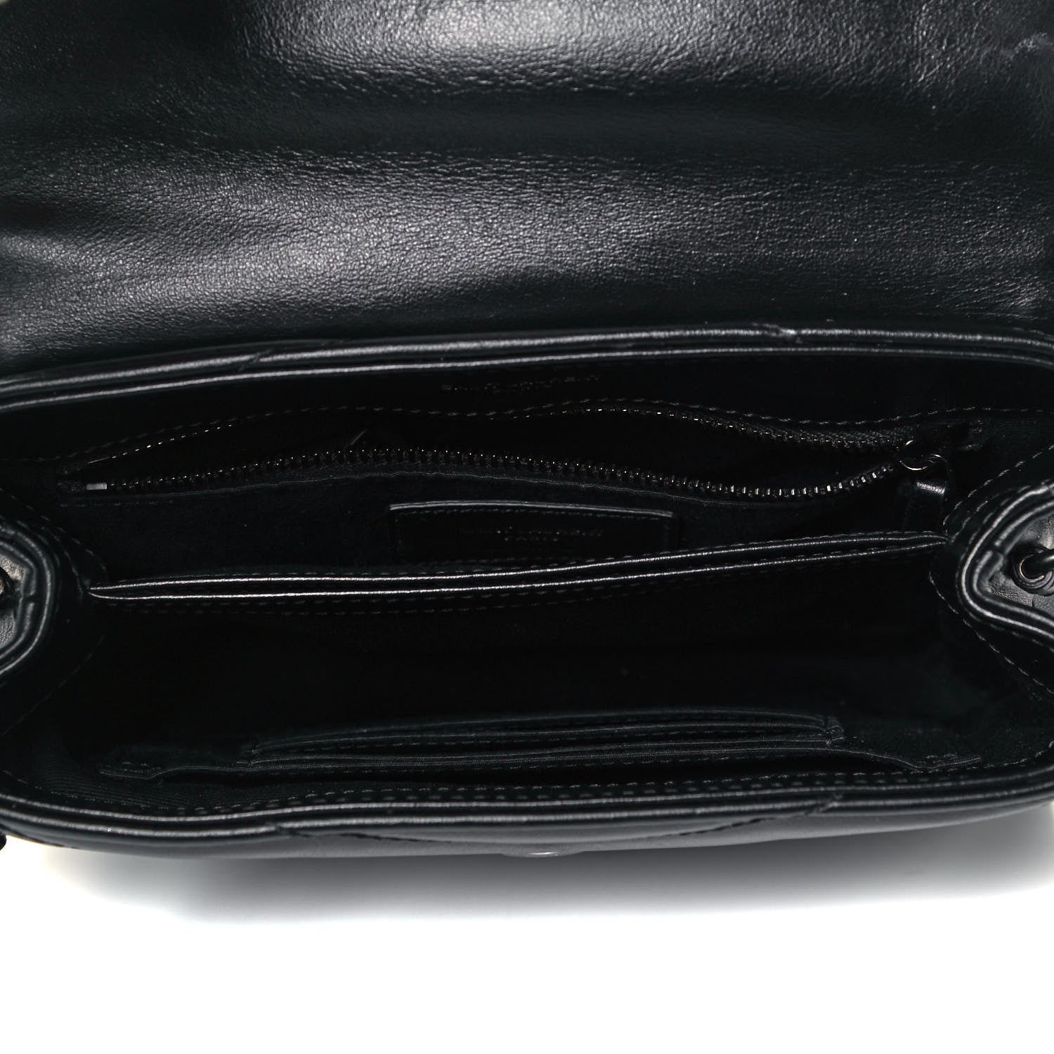 Saint Laurent Calfskin Y Quilted Monogram Toy Loulou Crossbody Bag Black 5 of 9
