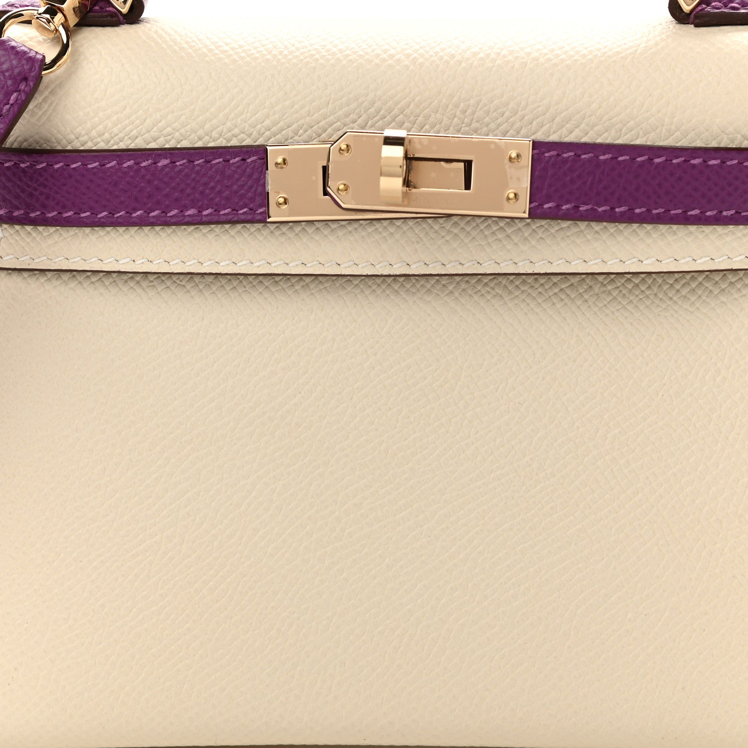 Hermes Epsom Horseshoe Mini Kelly Sellier 20 Craie Anemone 8 of 11
