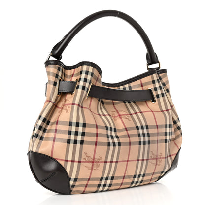 Burberry Haymarket Check Medium Willenmore Hobo Chocolate 3 of 11