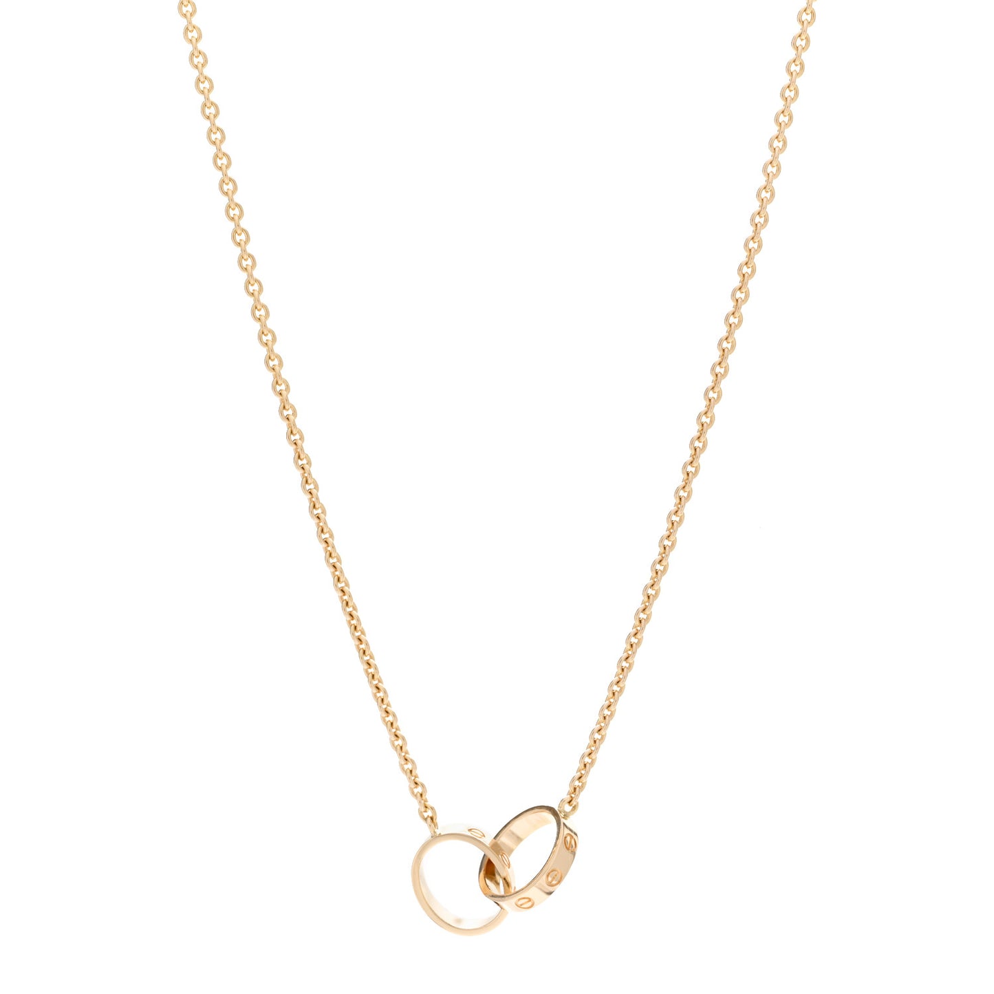 18K Yellow Gold Interlocking LOVE Necklace