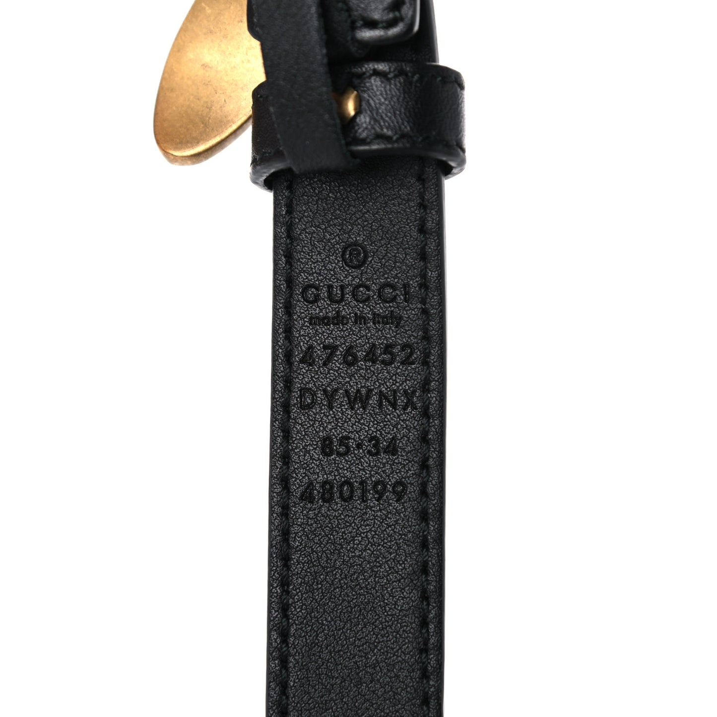 Calfskin Queen Margaret Bee Belt 85 34 Black