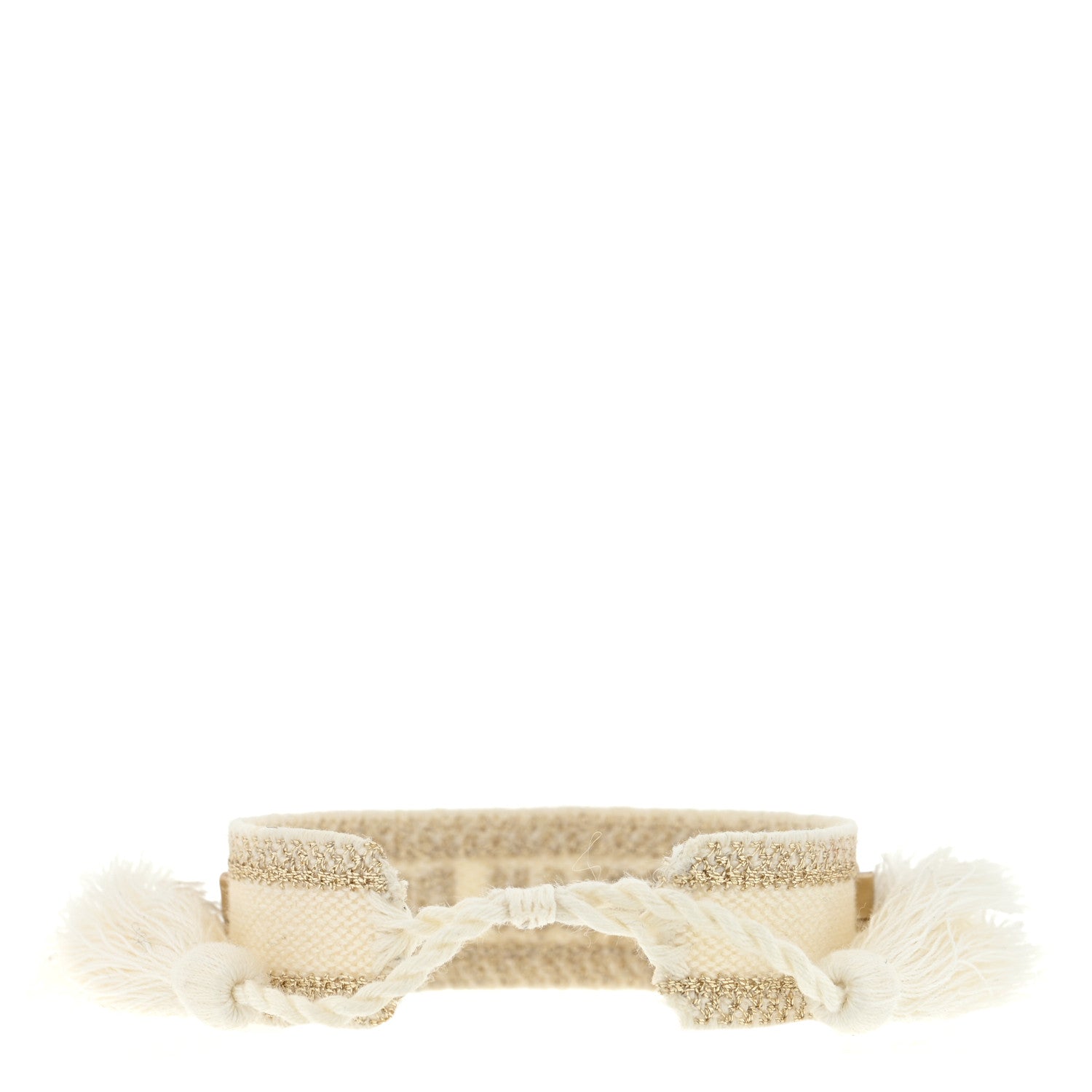 Christian Dior Woven Cotton Butterfly J'Adior Friendship Bracelet Gold 2 of 3