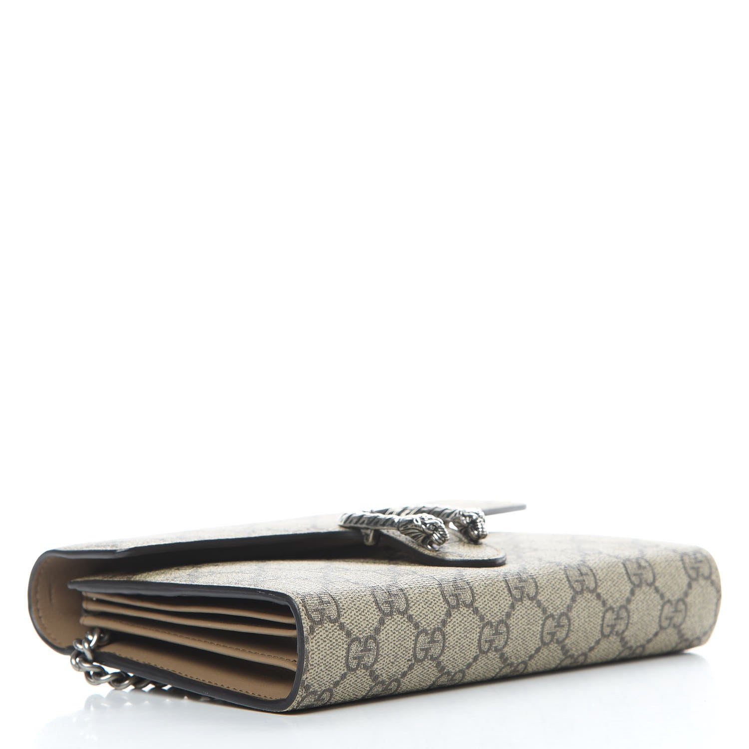 Gucci GG Supreme Monogram Mini Dionysus Chain Wallet Beige Taupe 4 of 12