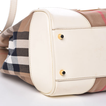 Burberry House Check Small Canterbury Tote White 10 of 14