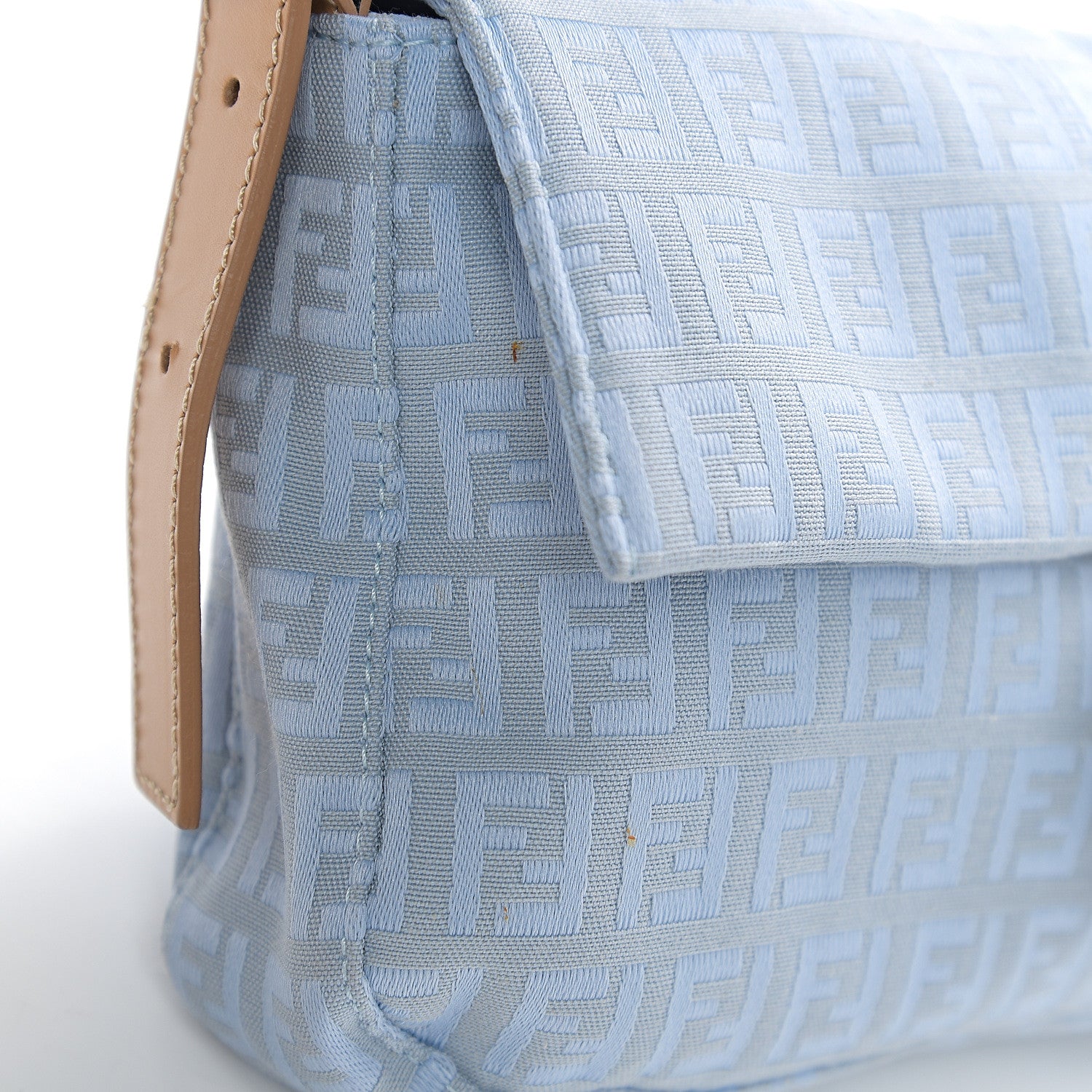 Fendi Zucchino Baguette Blue 6 of 9