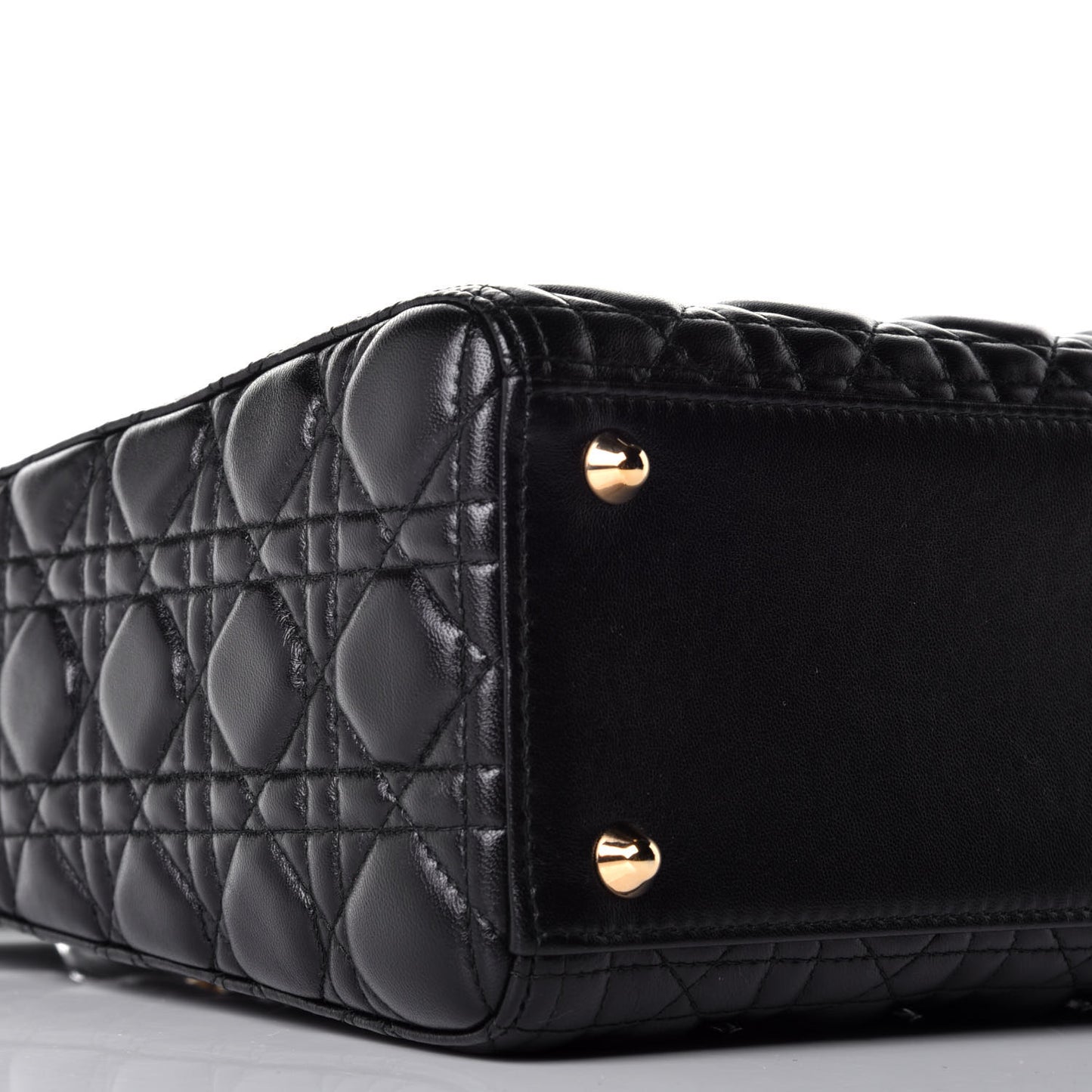 Lambskin Cannage Large Lady Dior Black