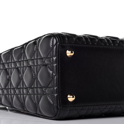 Christian Dior Lambskin Cannage Large Lady Dior Black 8 of 11