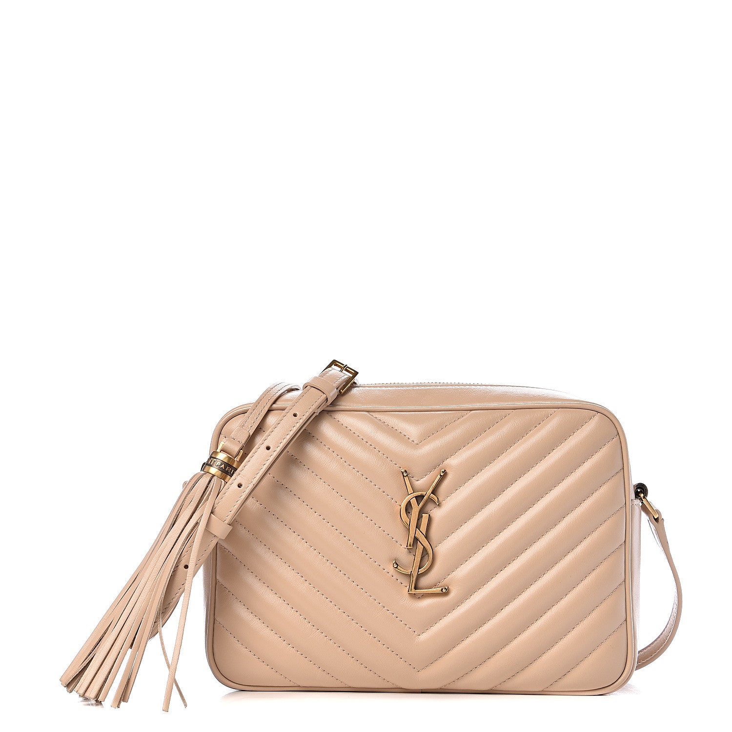 Saint Laurent Calfskin Matelasse Monogram Lou Camera Bag Nude Powder 1 of 8