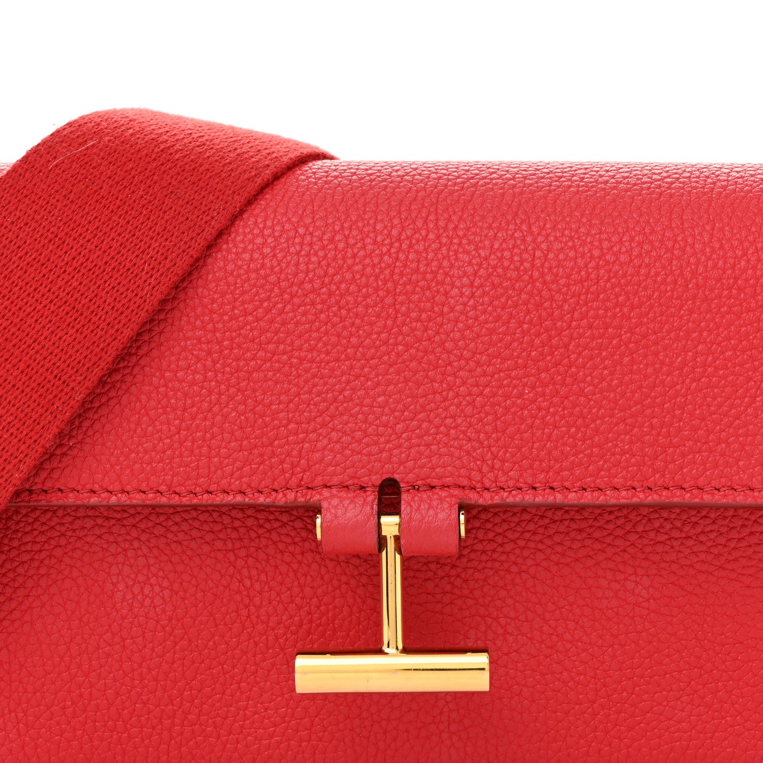 Tom Ford Grained Calfskin Mini Tara Long Strap Crossbody Bag Red 7 of 12